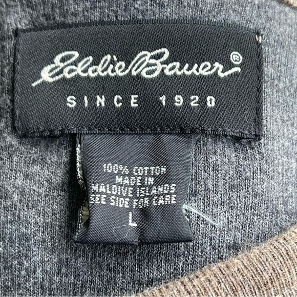 𝅺Eddie Bauer Cotton LongSleeve Crew Neck Sweater Size Large - Picture 11 of 13
